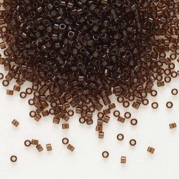 Seed bead, Delica®, glass, pkg/7.5g, #11 round, transparent root beer (DB-0715). image number 0