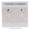 Earring card, flocked plastic, grey and black, 2x2-inch square with "FASHION EARRINGS." Sold per pkg of 100. image number 1