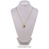 Display, necklace, velveteen and steel, grey, 11 x 7-1/4 x 6 inches. Sold individually. image number 2