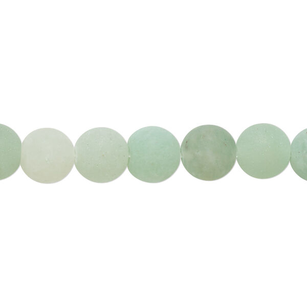 Bead 1pkg1 green aventurine, 8mm matte round B grade, 8 inch natural image number 0