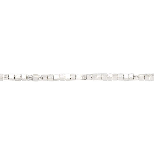 Bead, Hill Tribes, sterling silver, 1-2mm cube. Sold per 8-inch strand, approximately 110 beads. image number 0