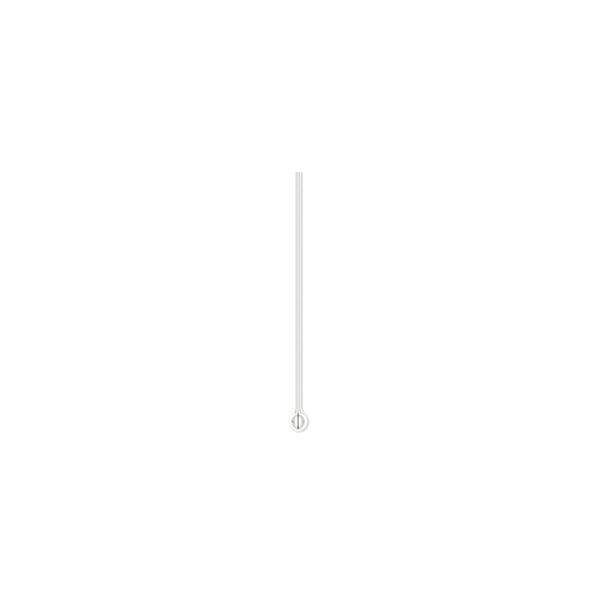 Head pin, silver-plated brass, 3/4 inch with 1.5mm ball, 24 gauge. Sold per pkg of 500. image number 0