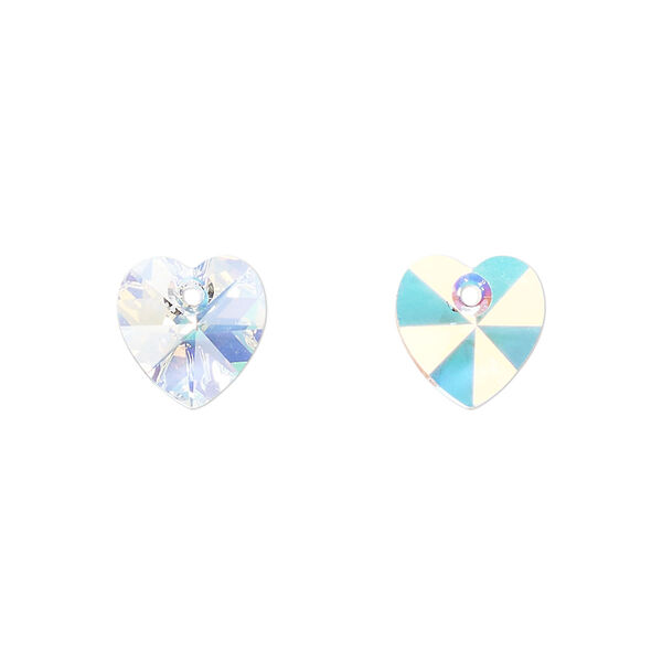 Drop 144pk crystal AB, Preciosa Czech crystal 10mm pendant heart image number 0