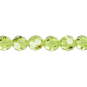 Bead 12pk citrus green, Crystal Passions® 8mm round 5000