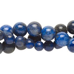 Lapis lazuli 1pkg3, round bead 15 inch mix 6-9mm