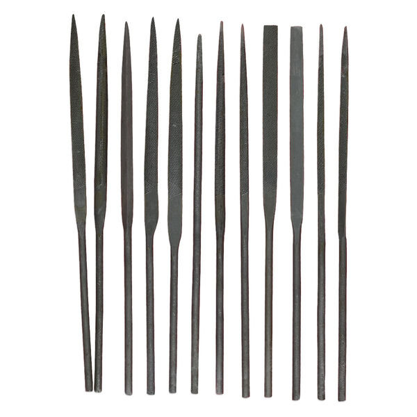 Needle files, carbon steel, 5-1/2 inches. Sold per 12-piece set. image number 0