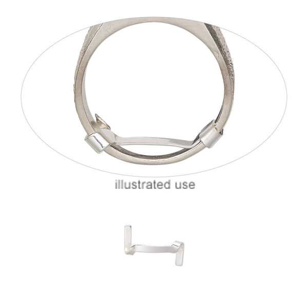 Ring guard, sterling silver, 2mm wide, fits up to 5.25mm wide shanks. Sold per pkg of 2. image number 0