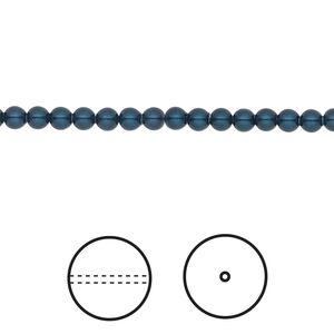 Pearl 1000pk petrol, Swarovski® 3mm round 5810