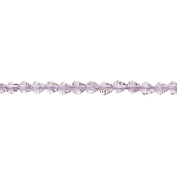 Amethyst 1pkg1, hand-cut faceted teardrop bead natural B+ grade, 14 inch 3mm image number 0
