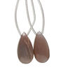 Coffee moonstone 1pkg2, hand-cut top-drilled puffed teardrop bead natural B grade, 20x10mm image number 0