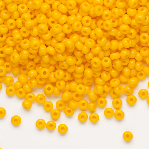 Seed bead, Preciosa Ornela Czech glass, pkg/50g, #8 rocaille, opaque orange, (93110). image number 0