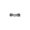 Bead 1pkg4 gunmetal-plated pewter, 16x9mm bow / fits up to 8mm cube image number 1