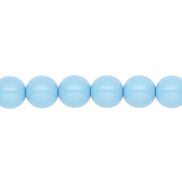 Pearl 100pk aqua blue, Preciosa Czech crystal 8mm round image number 0