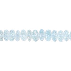 Sky blue topaz 1pkg1, hand-cut faceted rondelle bead 8 inch 7-8mm