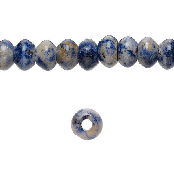 Bead, sodalite (natural), 8x5mm saucer, B grade, Mohs hardness 5 to 6. Sold per pkg of 10. image number 0