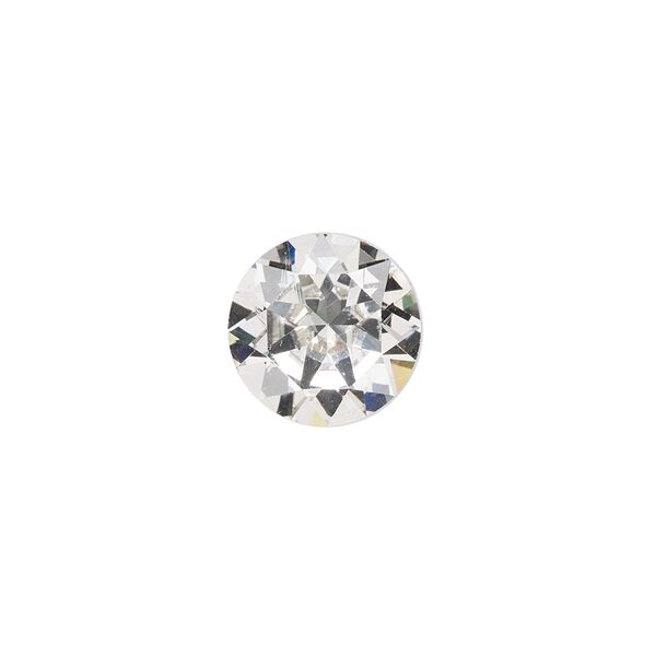 Chaton, crystal rhinestone, crystal clear, foil back, 12.97-13.22mm faceted round, SS55. Sold per pkg of 2. image number 0