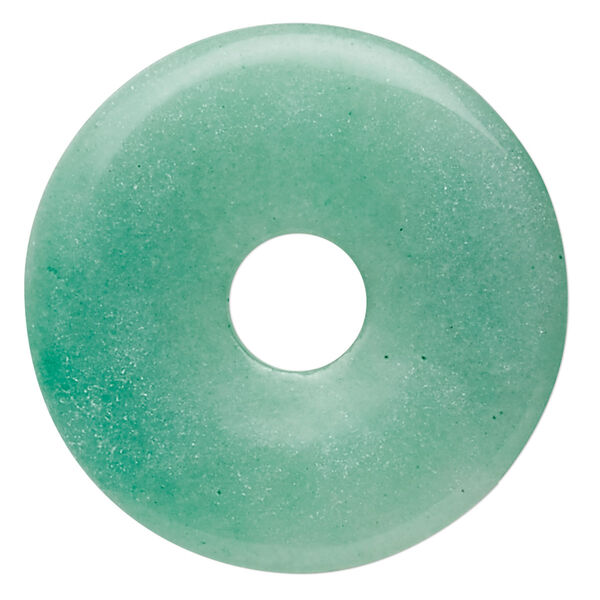 Focal 1pkg1 green aventurine, 40mm donut B grade, natural image number 0