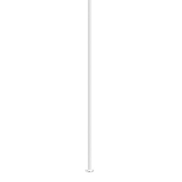 Head pin, sterling silver, 2 inches, 21 gauge. Sold per pkg of 100. image number 0