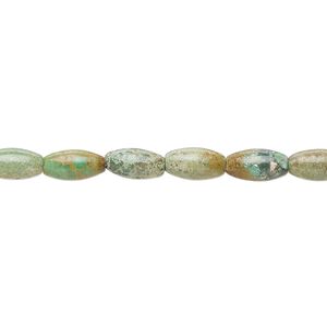 Turquoise 1pkg1, oval bead 15 inch 8x4mm-9x4mm