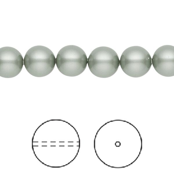 Pearl 250pk powder green, Swarovski® 8mm round 5810 image number 0