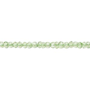 Quartz crystal 1pkg1, hand-cut faceted rondelle bead 13 inch 3x2mm-4x3mm
