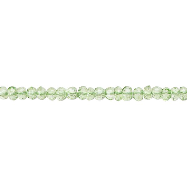 Quartz crystal 1pkg1, hand-cut faceted rondelle bead 13 inch 3x2mm-4x3mm image number 0