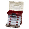 Tote, Plano®, plastic, red and silver, multiple-compartment, 10x7-1/4x11-inch box/tote. Sold individually. image number 2