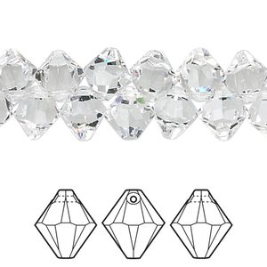 Drop 144pk crystal, Crystal Passions® 8mm pendant bicone 6328