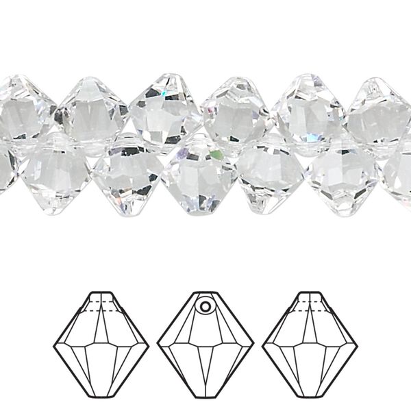 Drop 144pk crystal, Crystal Passions® 8mm pendant bicone 6328 image number 0