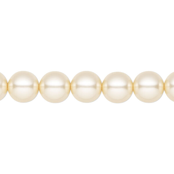Pearl 25pk cream, Preciosa Czech crystal 8mm round image number 0