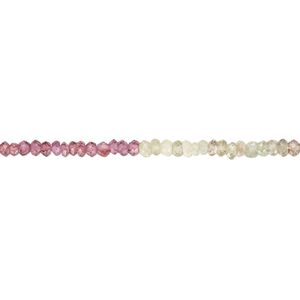 Multi-spinel 1pkg1, hand-cut faceted rondelle bead natural 15.5-16 inch 1x1mm-3x2mm