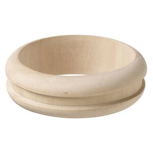 Bracelet, bangle, wood (natural), 25mm wide with 8x3mm channel, 8 inches. Sold individually.