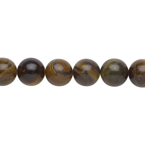Bead, tiger iron (natural), 8mm round, B grade, Mohs hardness 7. Sold per 15-1/2" to 16" strand. image number 0