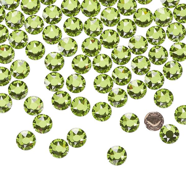 Flat back 1440pk citrus green foil back, Swarovski® hotfix 4.6-4.8mm round SS20 2078 image number 0