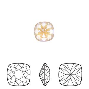 Fancy stone 2pk crystal ivory cream DeLite, Crystal Passions® 10mm cushion 4470