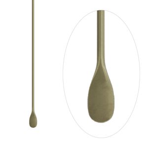 Paddle pin, antique gold-plated brass, 2-inch teardrop style, 22 gauge. Sold per pkg of 500.