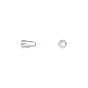 Cone, sterling silver-filled, 7x4mm, 3mm inside diameter. Sold per pkg of 6.