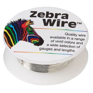 Wire, Zebra Wire™, tinned copper, silver color, round, 26 gauge. Sold per 30-yard spool.