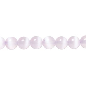 Selenite 1pkg1, round bead 15.5-16 inch 6mm