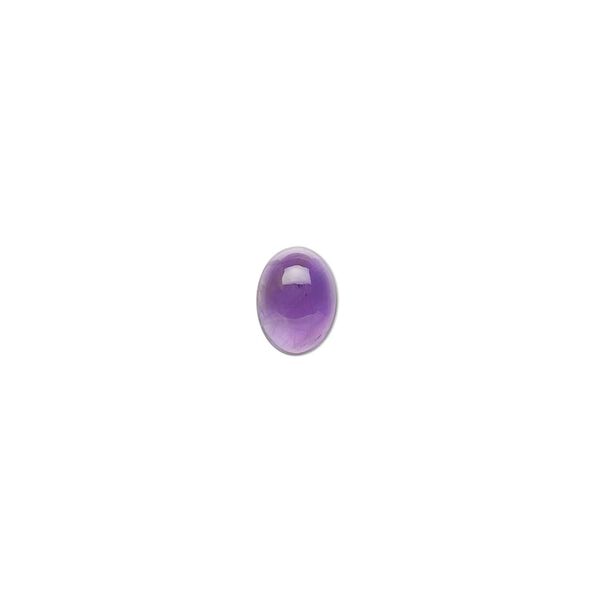 Amethyst 1pkg2, hand-cut calibrated oval cab natural 8x6mm image number 0