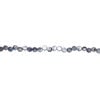 Mother-of-pearl shell 1pkg1, top-drilled flat round bead 15 inch blue steel 9-10mm image number 1