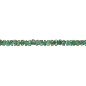Emerald 1pkg1, hand-cut faceted rondelle bead 6 inch 2x1mm-3x2mm
