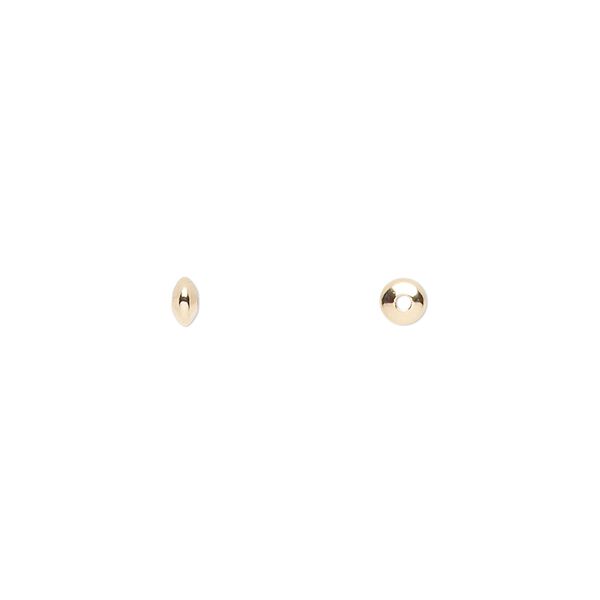 Bead, 14Kt gold-filled, 3.5x2mm smooth saucer. Sold per pkg of 2. image number 0