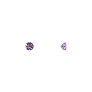 Amethyst 1pkg4, hand-cut faceted round gem natural 4mm