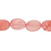 Mother-of-pearl shell 1pkg1, flat oval bead 15 inch dark pink 14x10mm-15x11mm image number 0