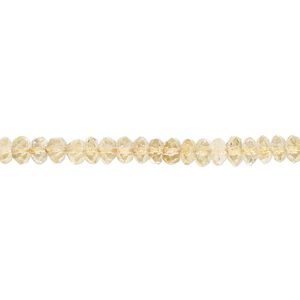 Citrine 1pkg1, hand-cut faceted rondelle bead 15.5-16 inch 3x2mm-4x3mm