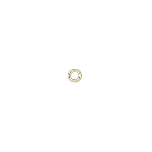 Jump ring, 14Kt gold-filled, 4mm soldered round, 1.9mm inside diameter, 18 gauge. Sold per pkg of 10.