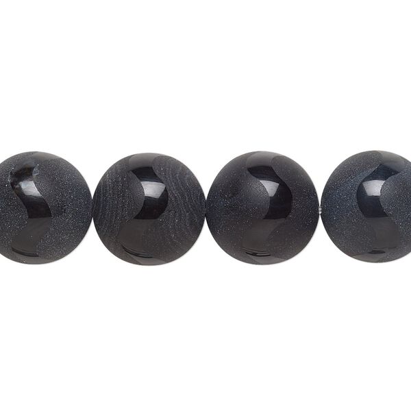 Agate 1pkg1, matte round bead 8 inch 12mm image number 0