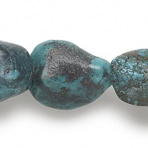 Turquoise 1pkg1, nugget bead 15 inch large