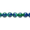 Bead, resin, dark blue / green / turquoise blue, 8mm round. Sold per 15-1/2" to 16" strand. image number 0